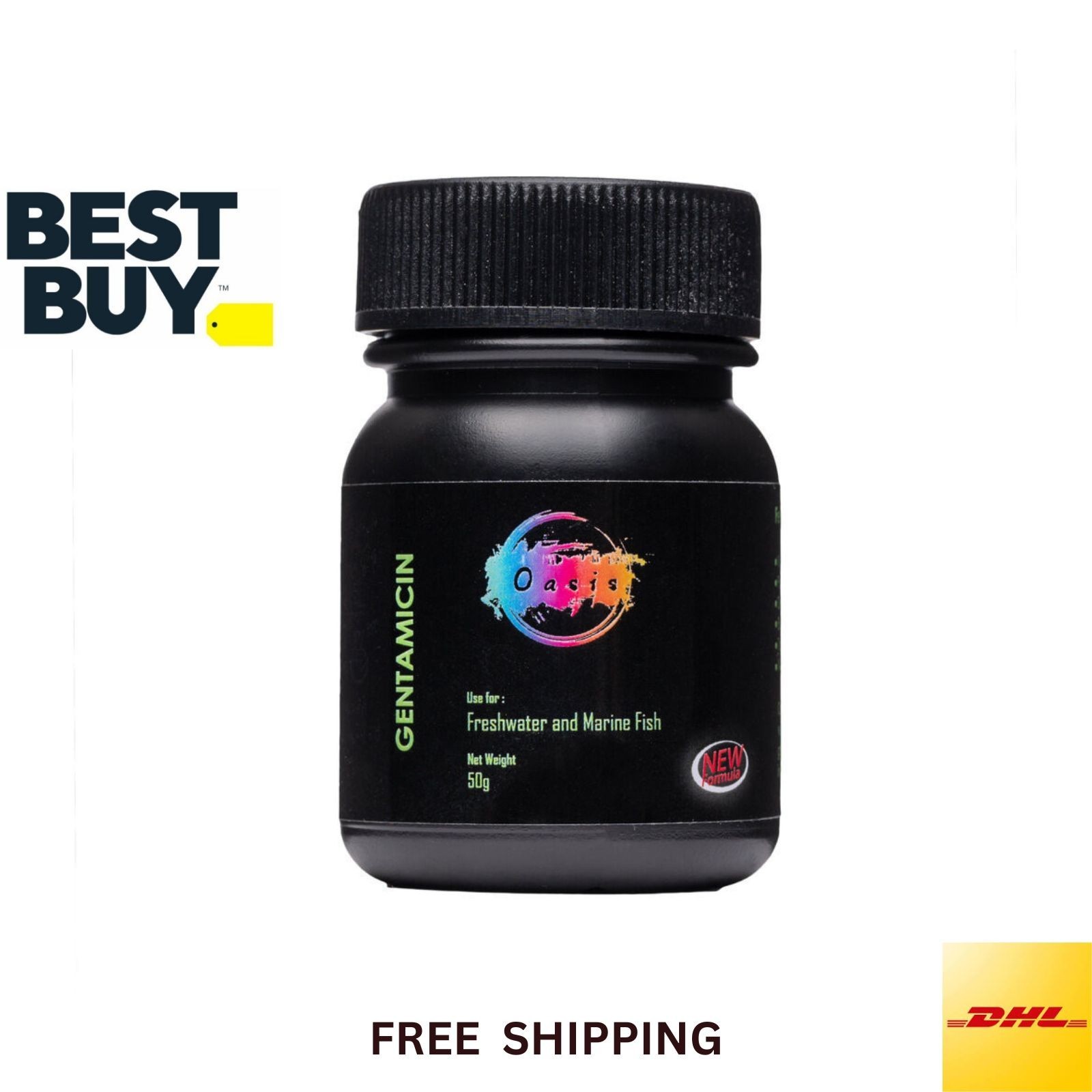 Praziquantel Fish Medication powder 50g by Oasis , Dewormer for Lice, Flukes,