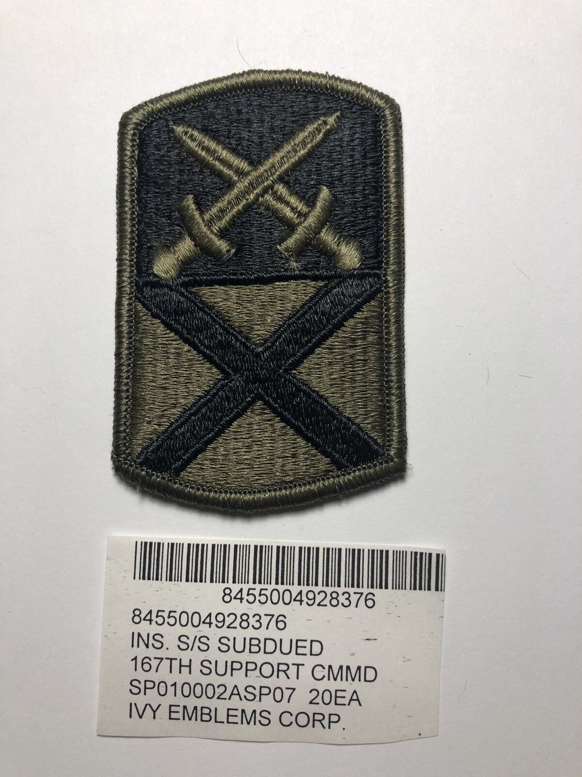 167th Theater Sustainment Command Subdued U.S. Army Shoulder Patch