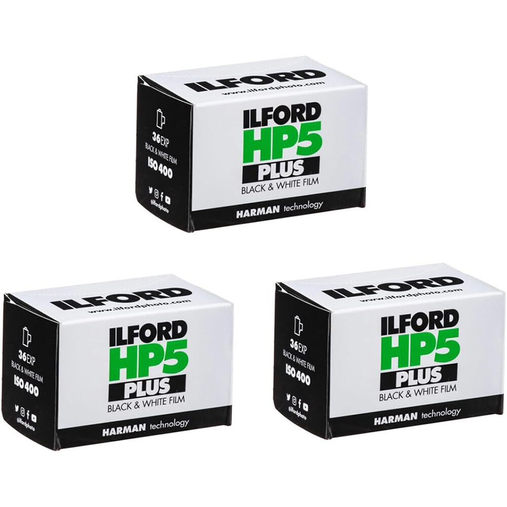 Ilford 1574577 HP5 Plus, Black and White Print Film, 35 mm, ISO 400 (Pack of 3)