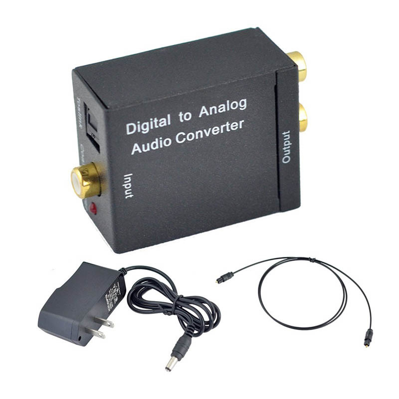 Digital SPDIF Optical Toslink Coax to Analog RCA Audio Converter + 1M Cable USA