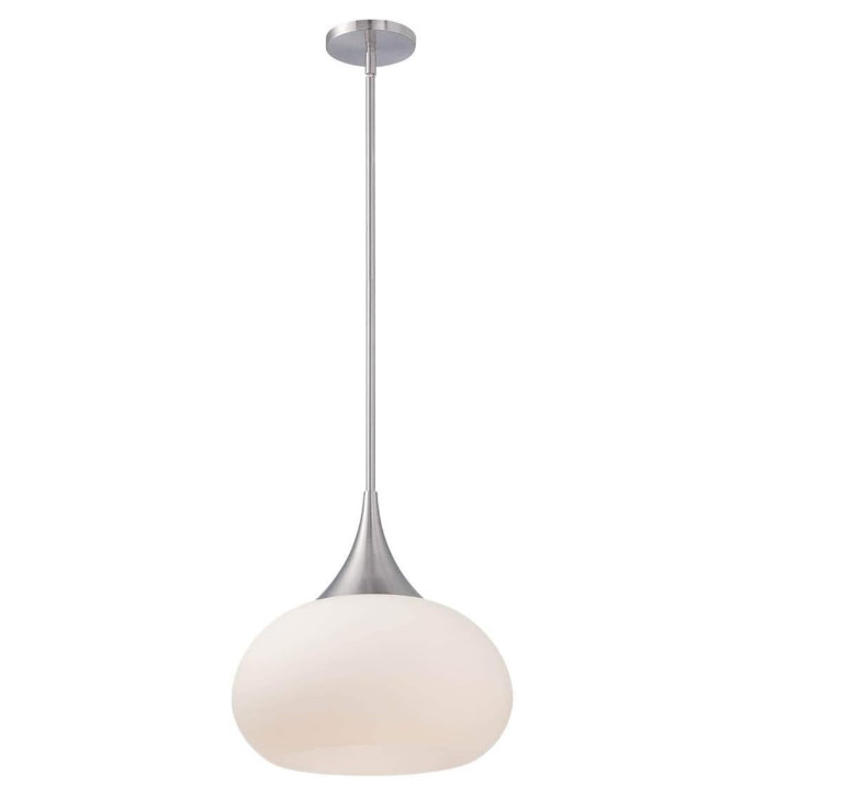 WAC Lighting PD-51814-BN Kiss LED Pendant Fixture White/Brushed Nickel PD51814BN