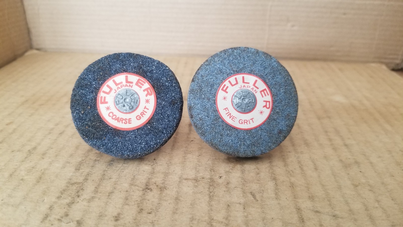 2pc Fuller Japan Grinding Wheel Drill attachment sharpening stone , VGC