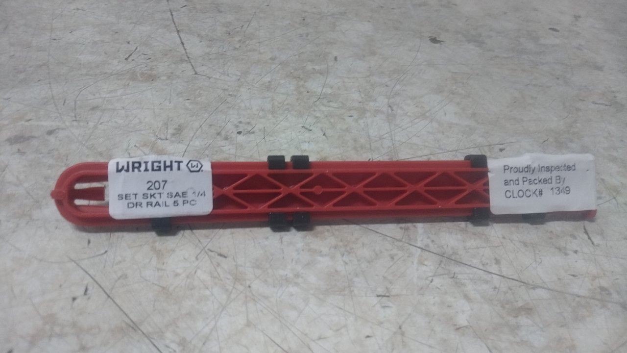 Wright Tool 207 5 Pc 1/4 to 1/2 In Socket Size 12 Point Flex Socket Set
