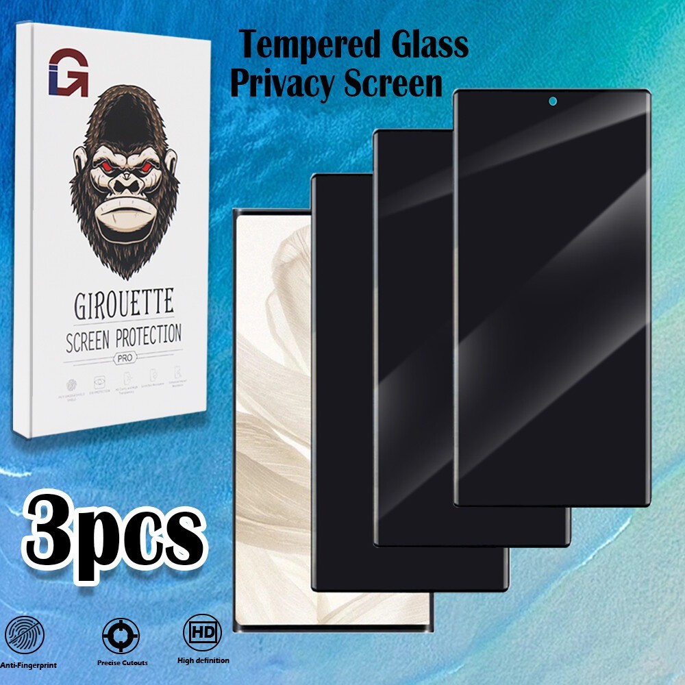 3X Privacy Tempered Glass Screen Protector For Samsung Galaxy S23 Ultra S23 Plus