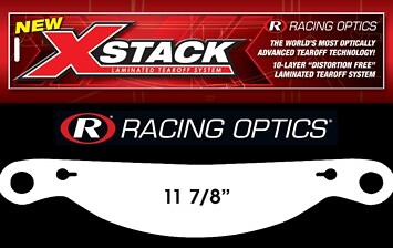 Racing Optics XStack 10230C 11 7/8" Button Ctr Tear Offs for Impact 1 Sleeve 30
