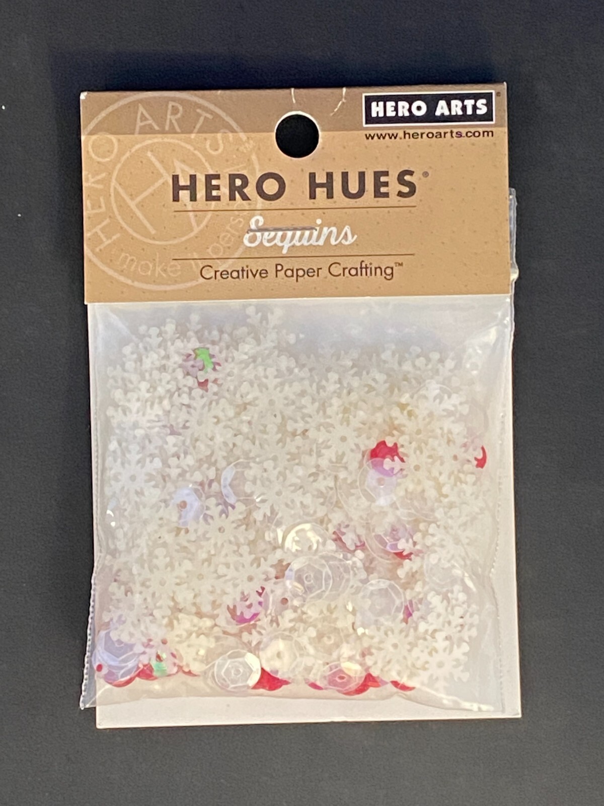 Hero Arts Snow & Berry Sequins Hero Hues Snowflake Shaker Card Mix Holiday