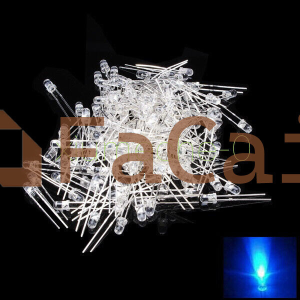 100pcs F3 3mm Blue Round Superbright LED Light LED lamp NEW