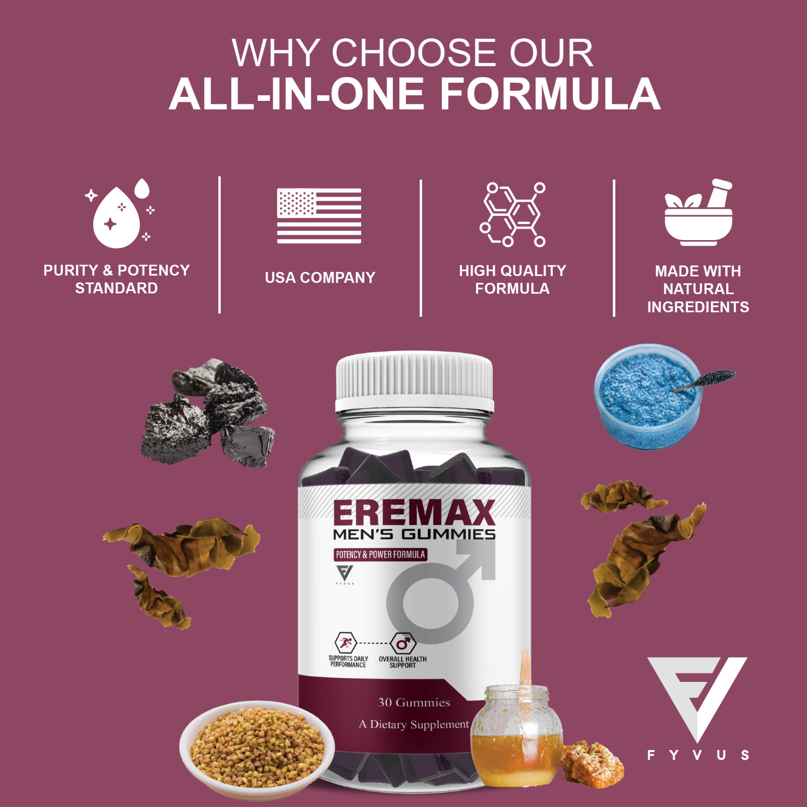 (2 Pack) Eremax Performance Gummies, Eremax Advanced Formula (2 Month Supply)