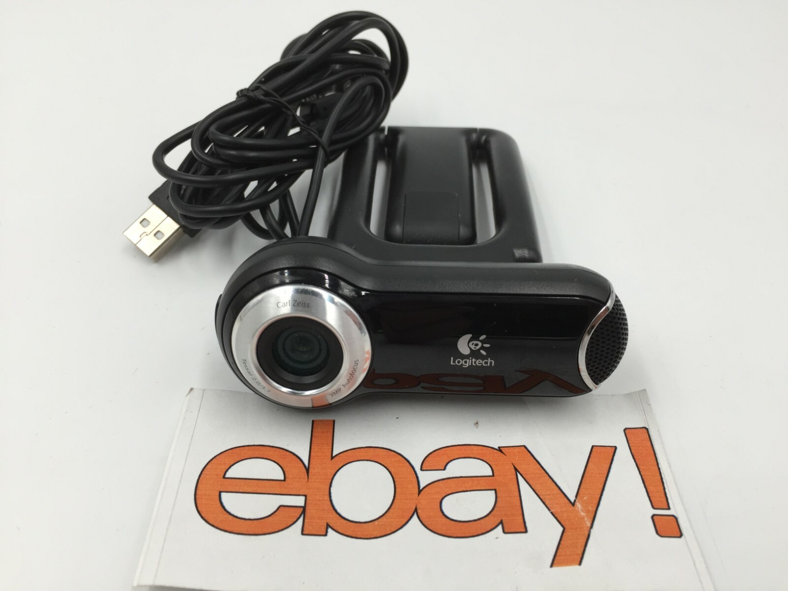 Logitech QuickCam Pro 9000 Webcam V-UBM46 USB Camera With Mic Carl Zeiss 2MP