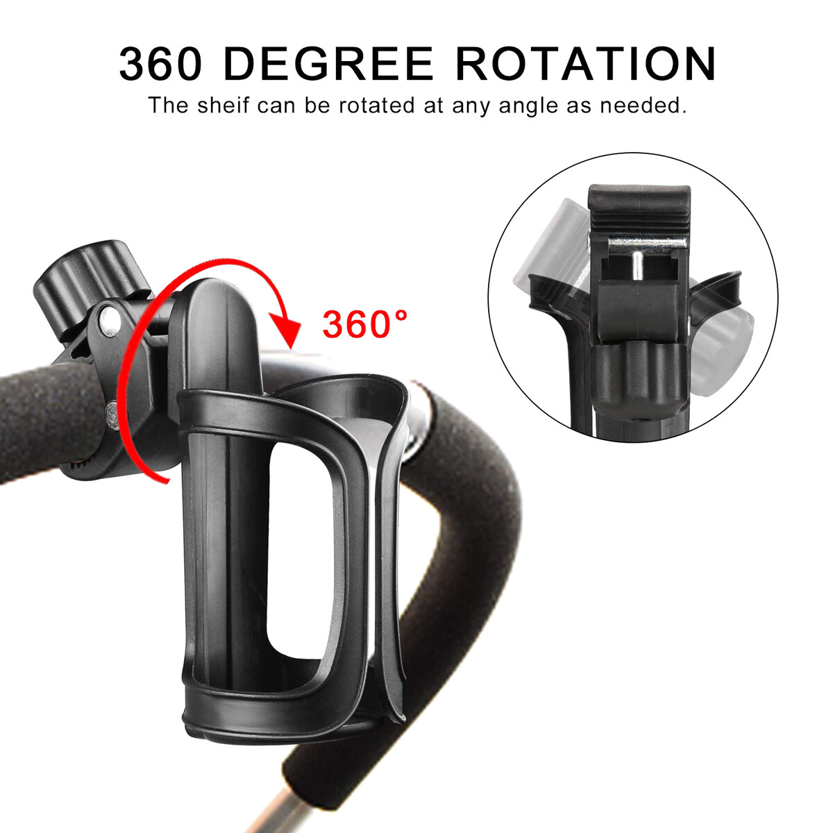 Beverage Cup Holder For Wheelchair Walker Rollator Stroller Bicycle Universal