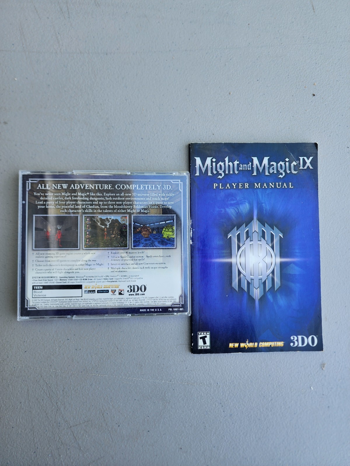 Might and Magic IX 3DO (PC, 2002) Game with Manual