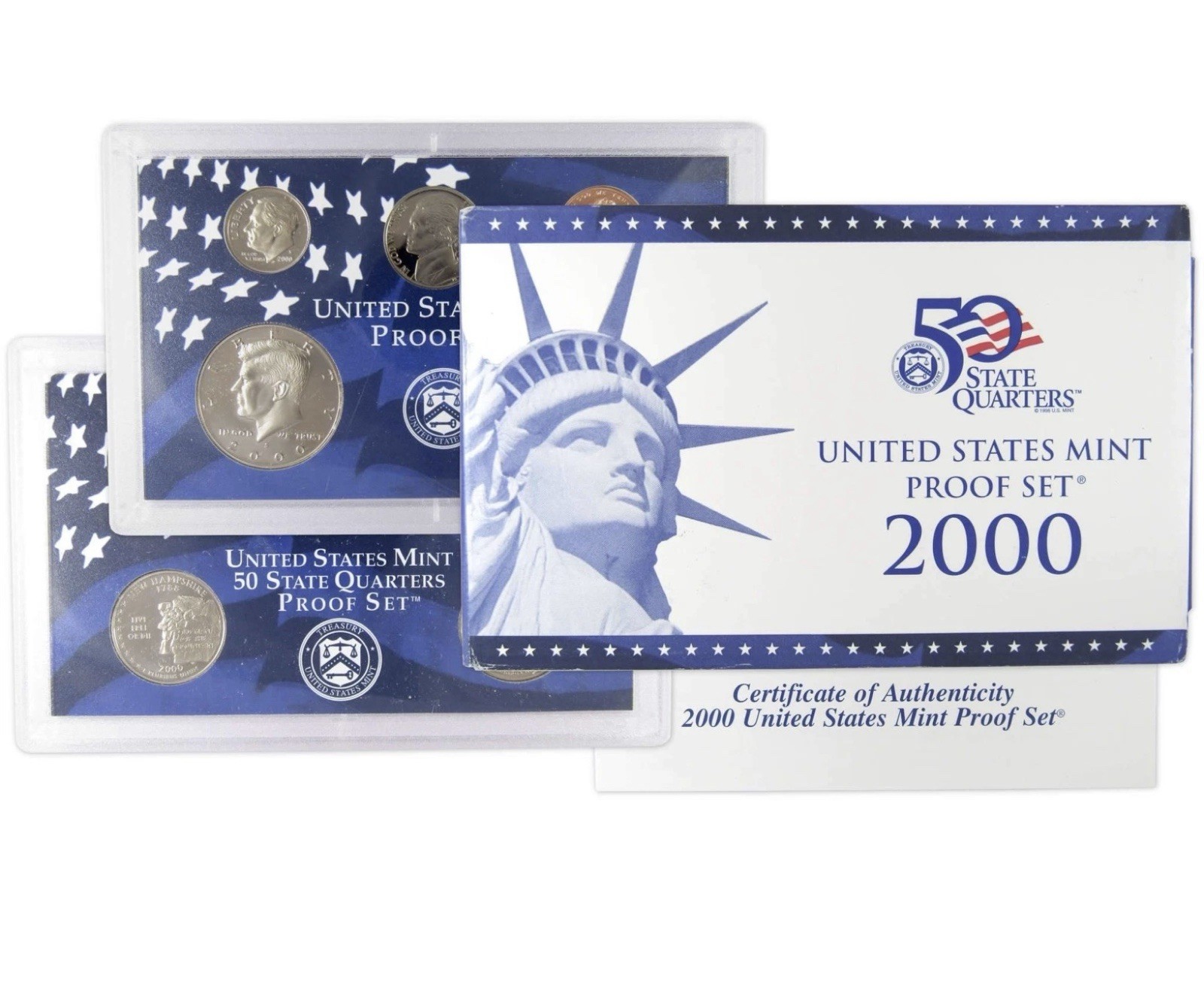 2000 Clad Proof Set U.S. Mint Original Government Packaging OGP COA