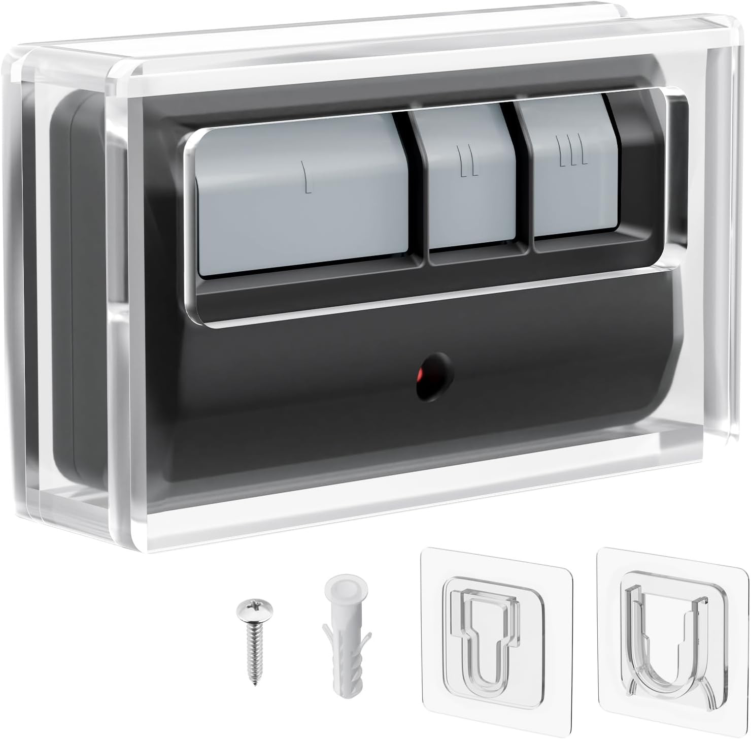 Acrylic Garage Door Opener Holder, Wall Mount Clear Case for Chamberlain Liftmas