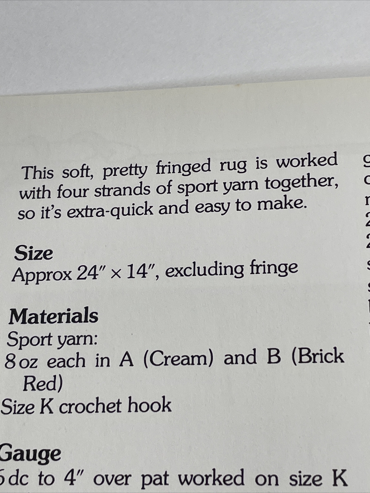 Marshall Cavendish Bedside Rug Crochet Pattern