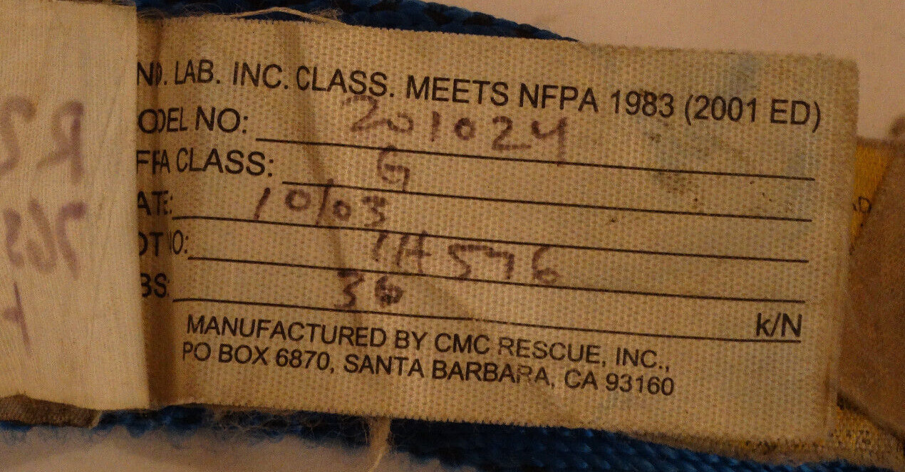 CMC Rescue INC Blue Nylon Anchor Straps