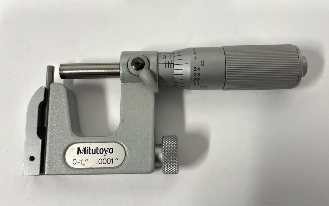 Mitutoyo 117-107 Uni-Mike Interchangeable Anvil Micrometer, 0-1" Range, .0001"