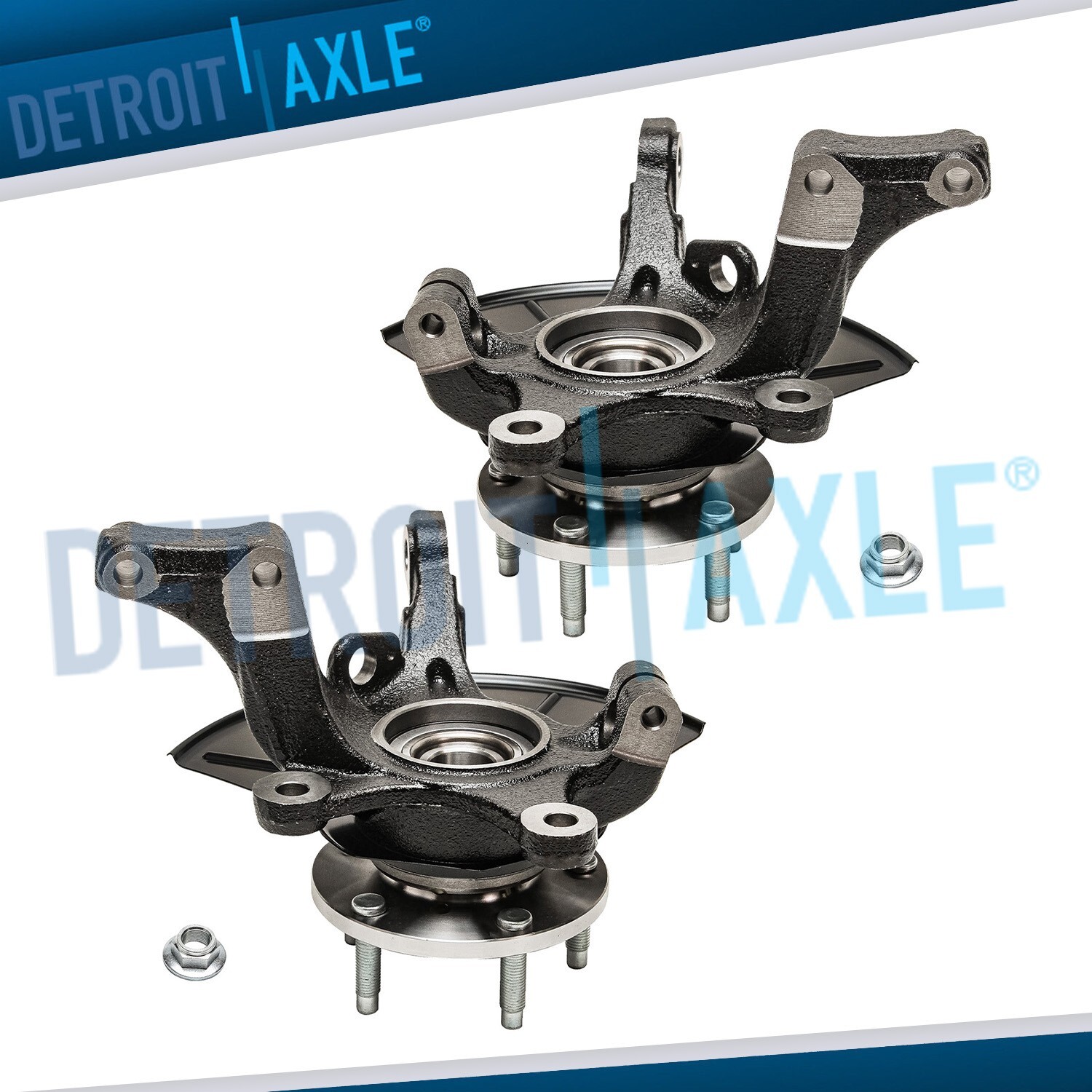 Pair Front Knuckle & Wheel Hub Bearing for 2005-2012 Ford Escape Tribute Mariner