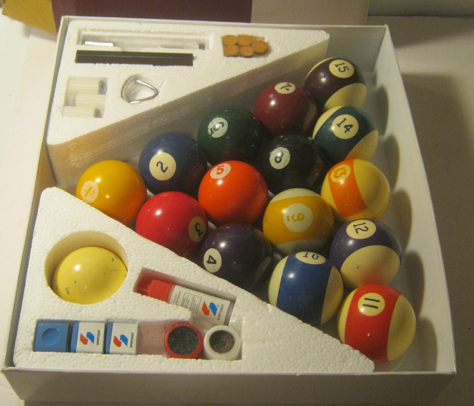SPORTCRAFT Billiard Starter Set MOSTLY COMPLETE!!
