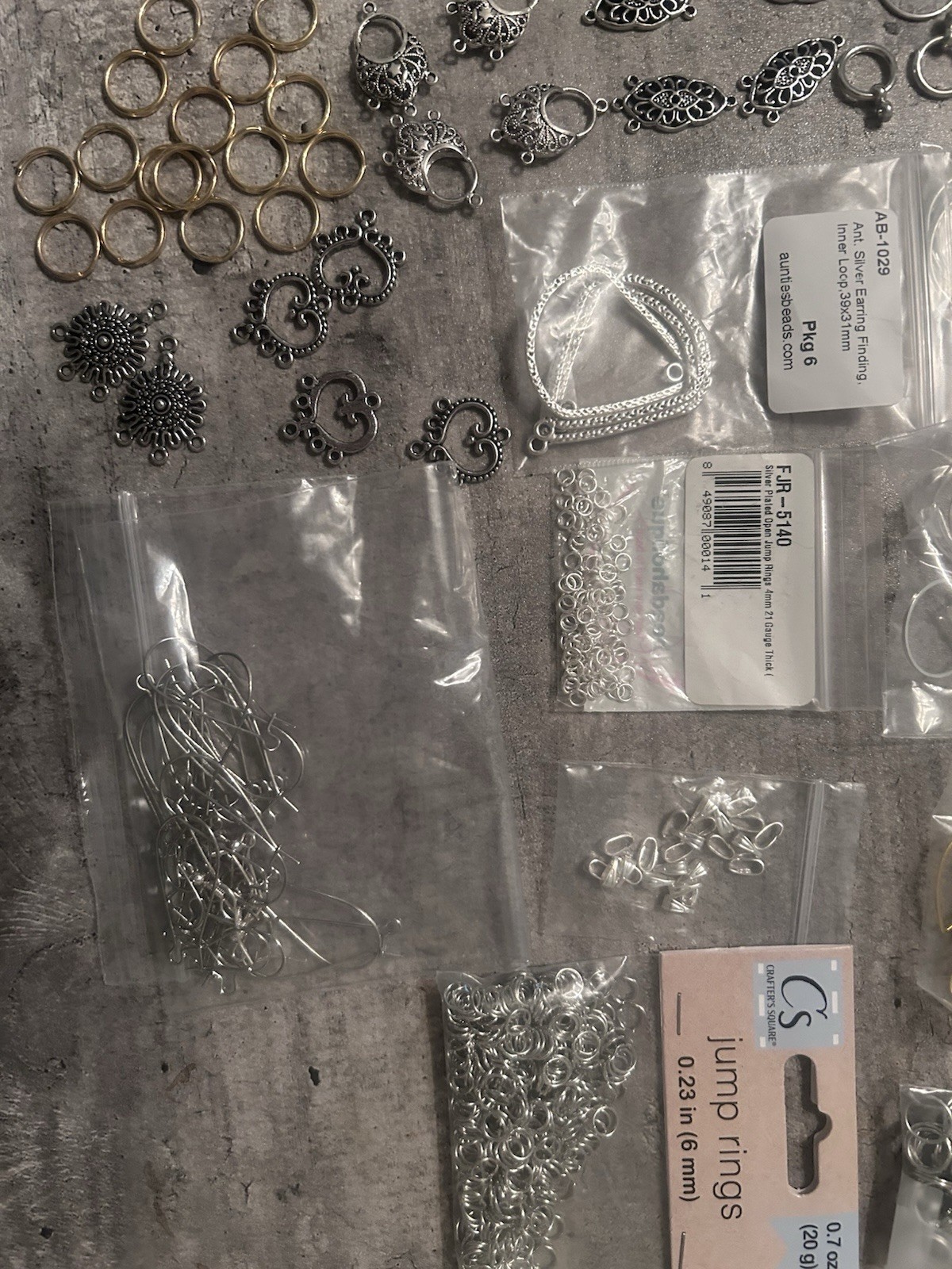 Various Jewelry Finding Earring Jump Rings and More