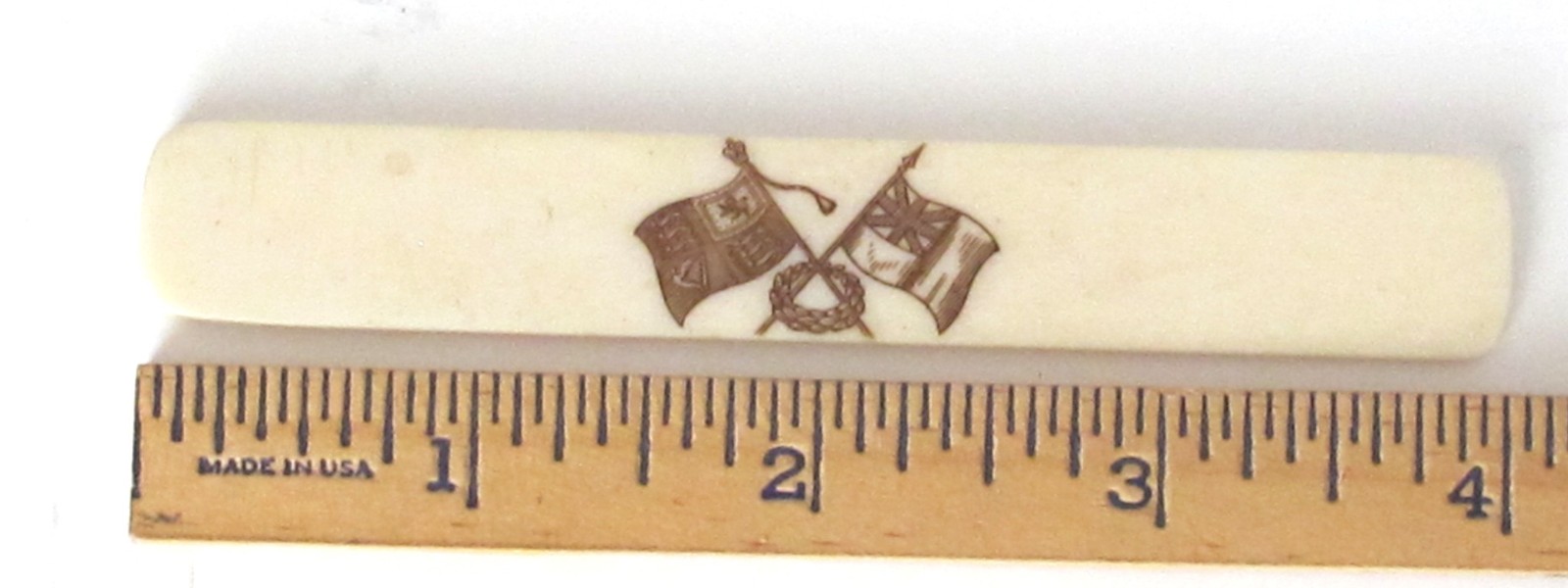 SOUVENIR BONE STICK with UK FLAGS for Crafts Creasing Folding Burnishing