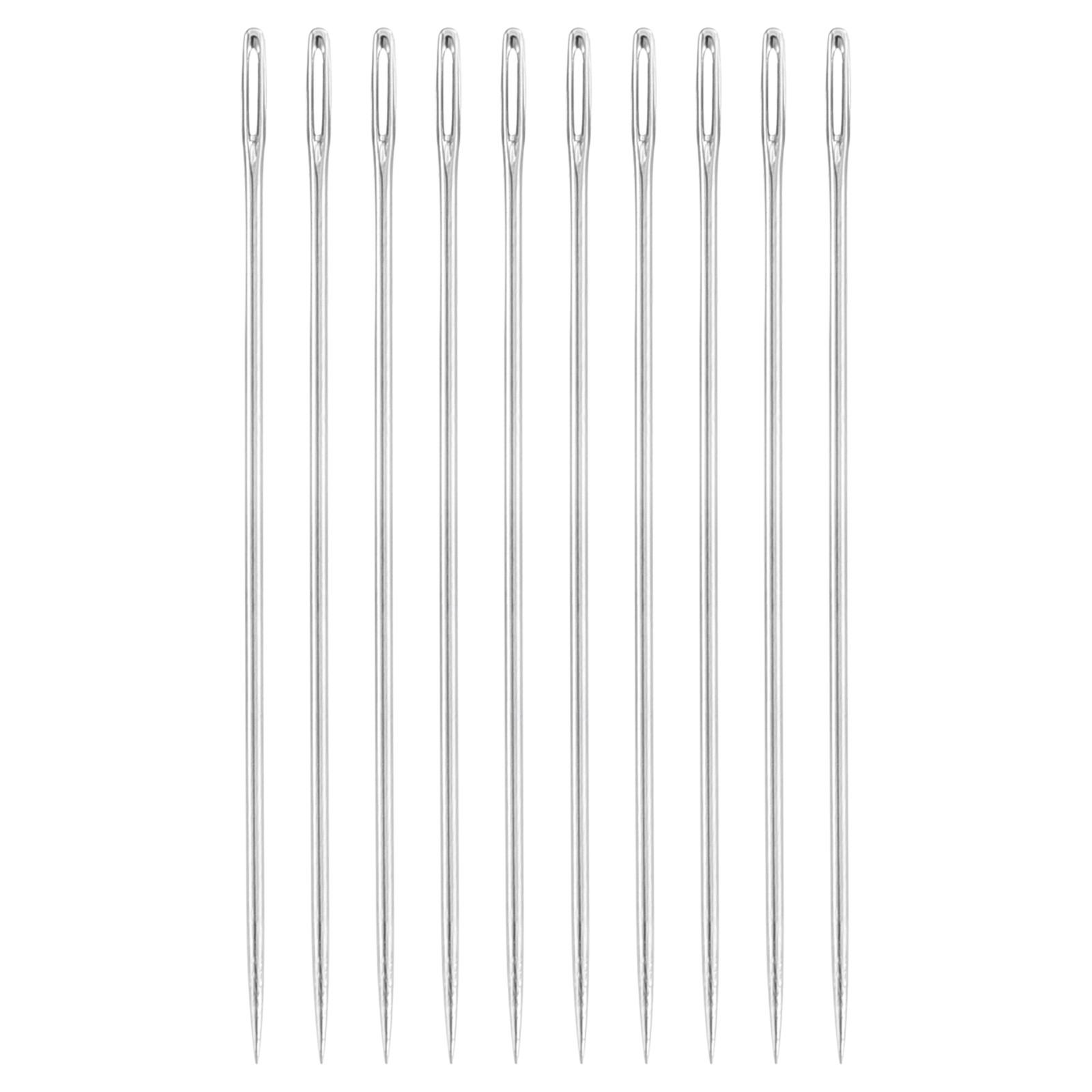 50 Pcs Large Eye Needles, 1.34" 0.6mm High Carbon Iron Knitting Needles