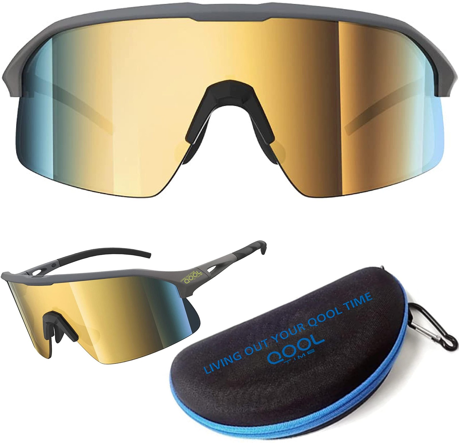 Living out your qool time Polarized Cycling Sunglasses for Women Men Golfing ...
