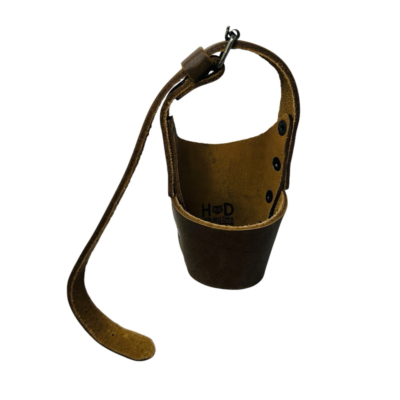 Full Grain Leather Riveted Dog Muzzle Hide And Drink Adjustable Strap Training