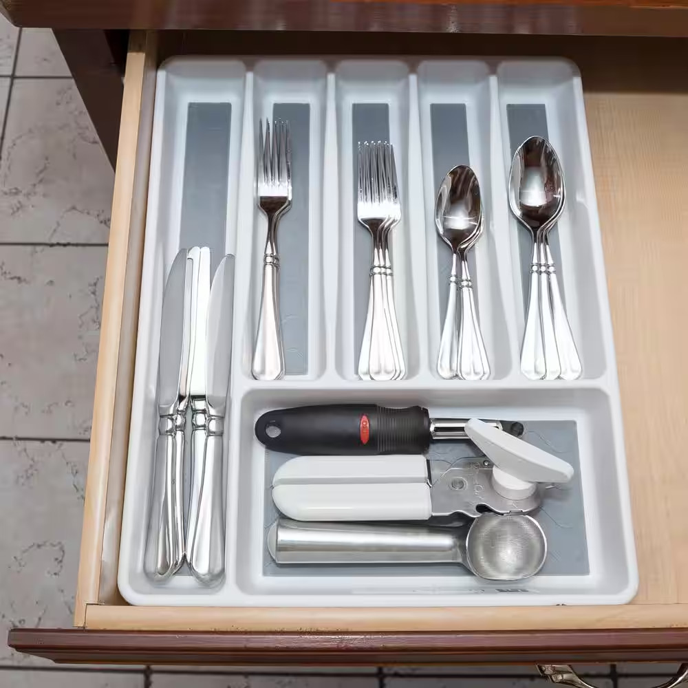 White Durable Plastic Drawer Organizer with 6-Sections