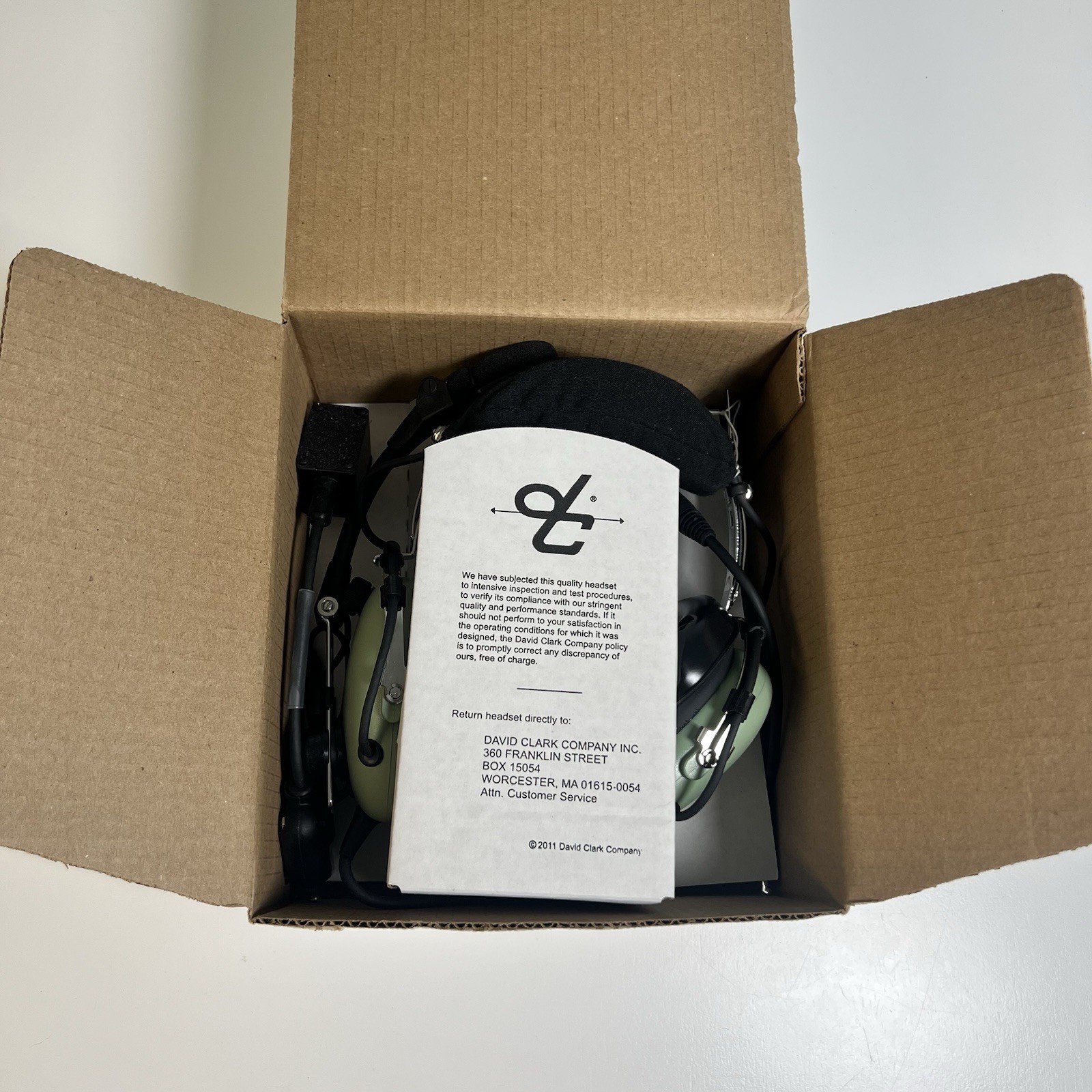 David Clark  C-130J ENC Low Impedance Military Headset Active Noise Cancelling