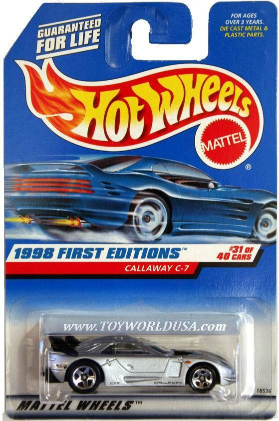 1998 Hot Wheels #677 First Edition #31 Callaway C-7