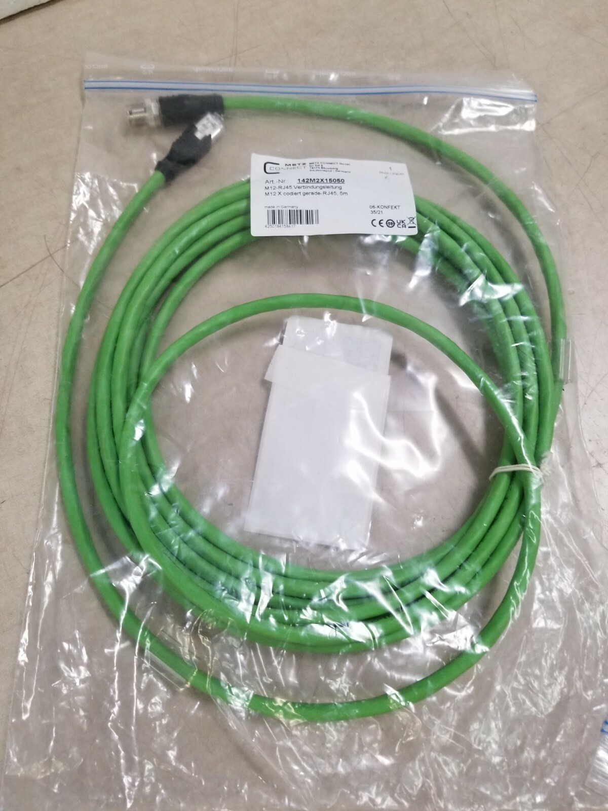 METZ CONNECT M12 ETHERNET CABLE 142M2X15050