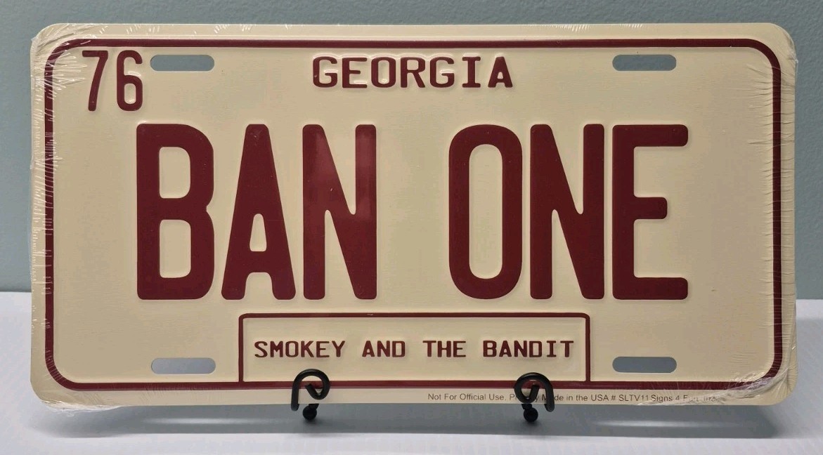 Smokey And the Bandit Georgia License Plate | Embossed Aluminum Car Tag