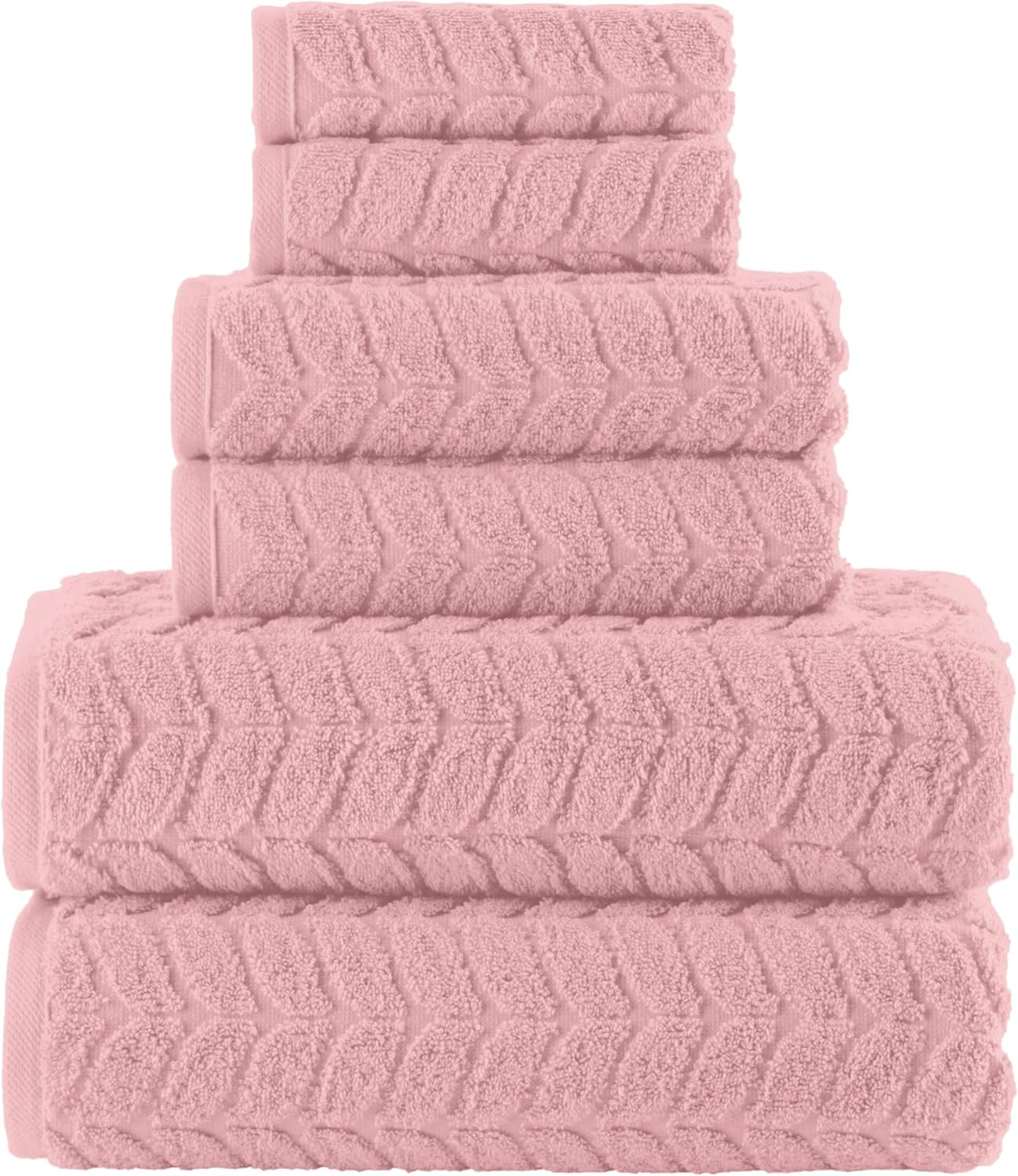 Luxury 6-Piece 100% Turkish Cotton Jacquard Braided Textured Premium Hotel Quali