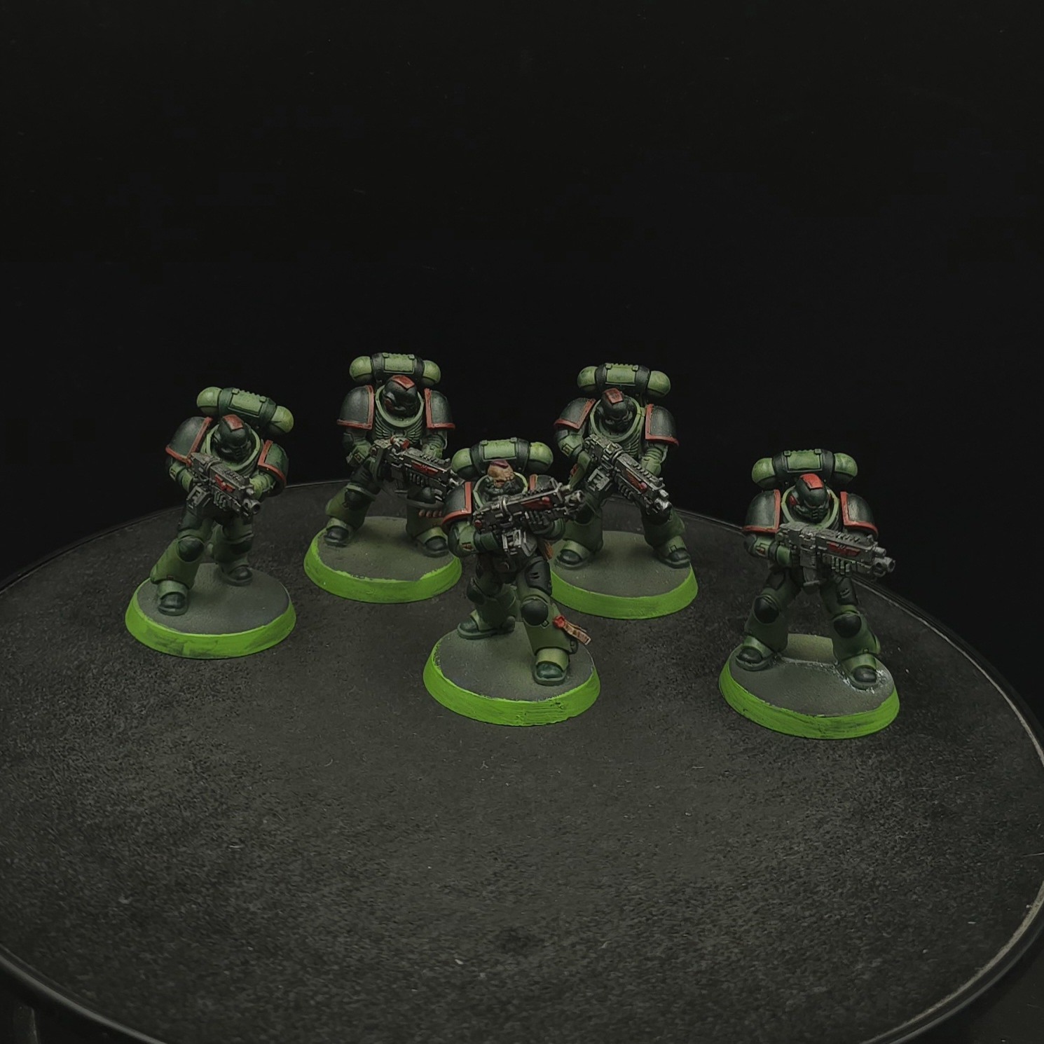 Painted Warhammer 40k Dark Angels Intercessors ×5 K2 Games Workshop