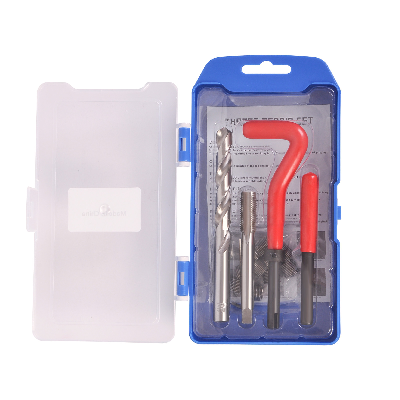 M10 X 1.25 X 13.5MM Thread Repair Tool Kit Auto Car Repair Helical Coil Set 15pc