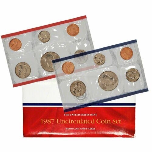 1987 P & D US Mint Set United States Original Government Packaging Cello