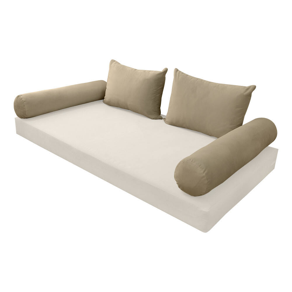 SLIPCOVER ONLY KnifeEdge Twin Style V4 Velvet Indoor Daybed Bolster Pillow AD304