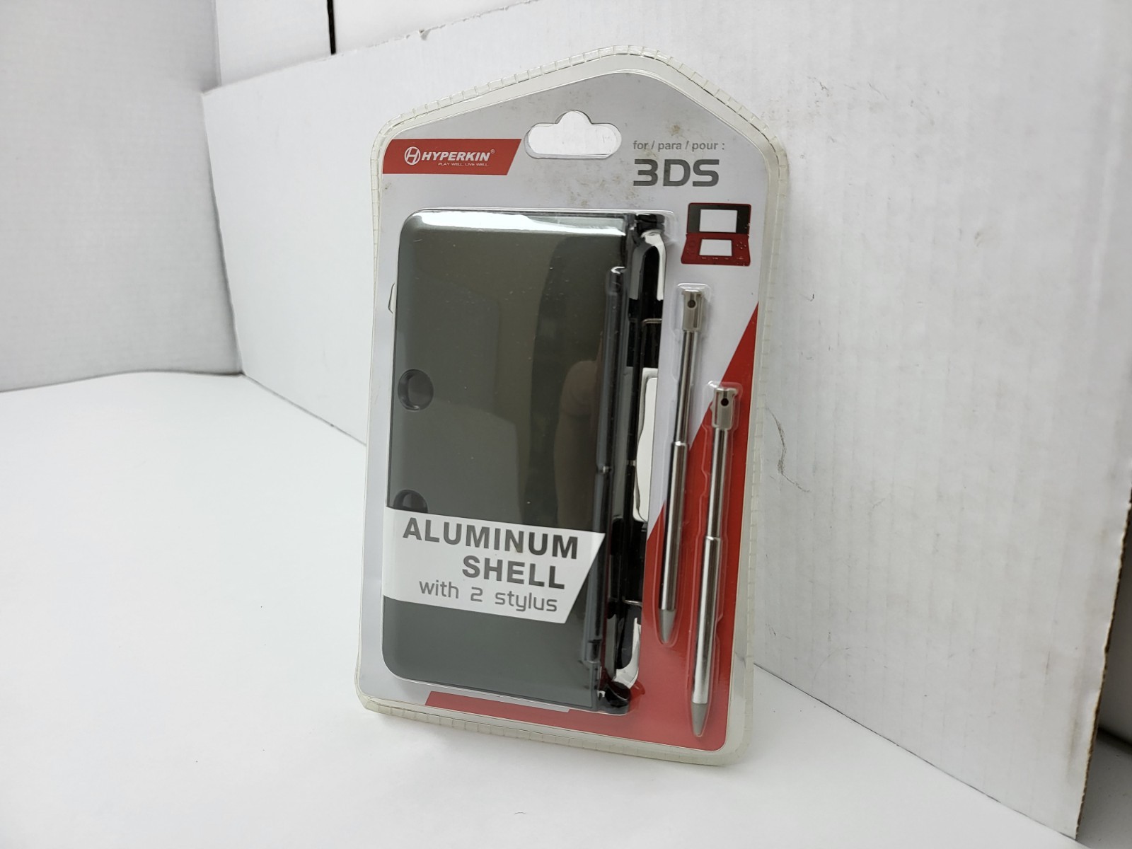 NEW GRAY Aluminum case + 2 adjustable Stylus for WAP-002 Nintendo 3DS #7A