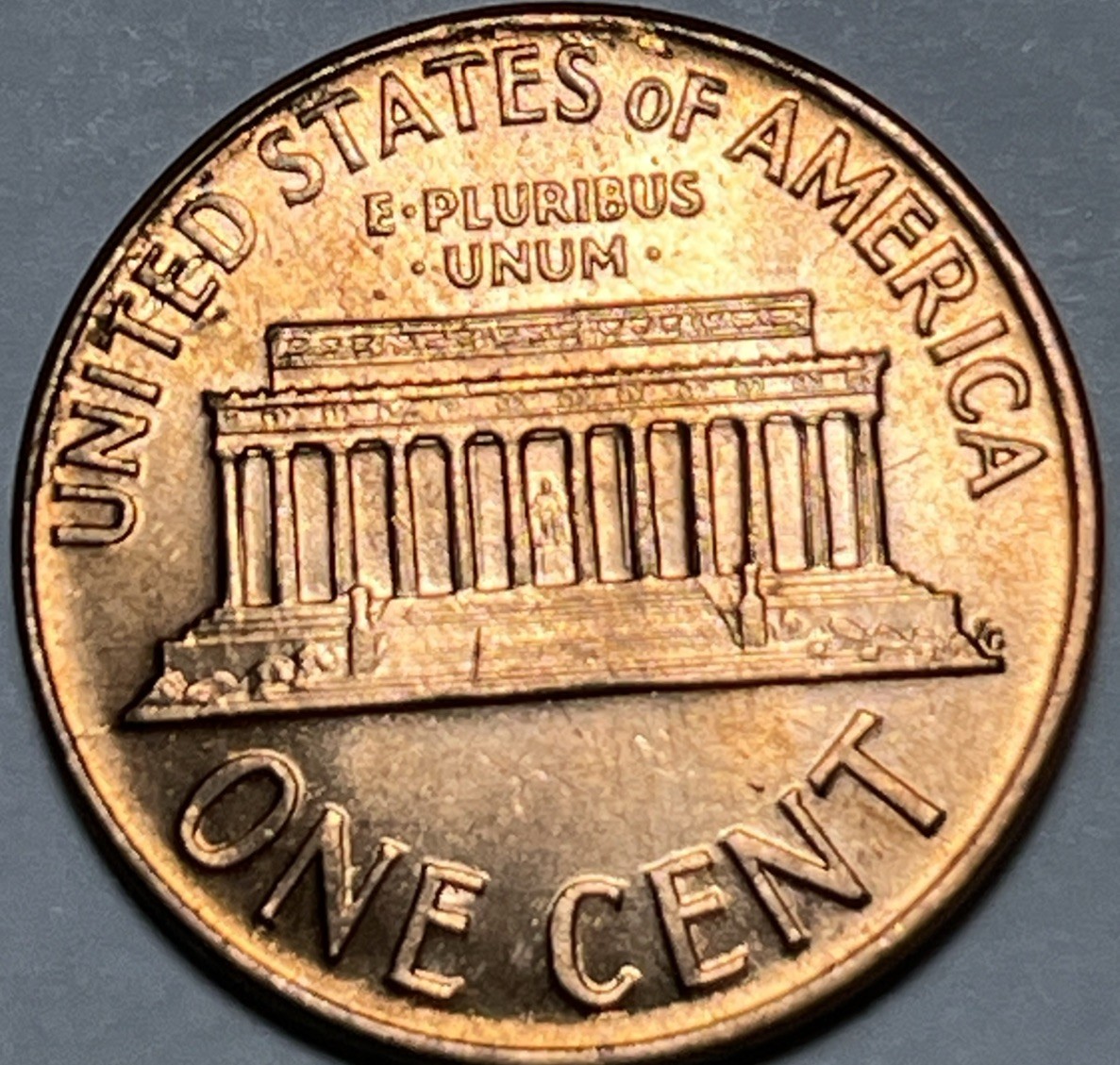 1967 Penny Errors Strike Through Copper Shavings Reverse Uncirculated