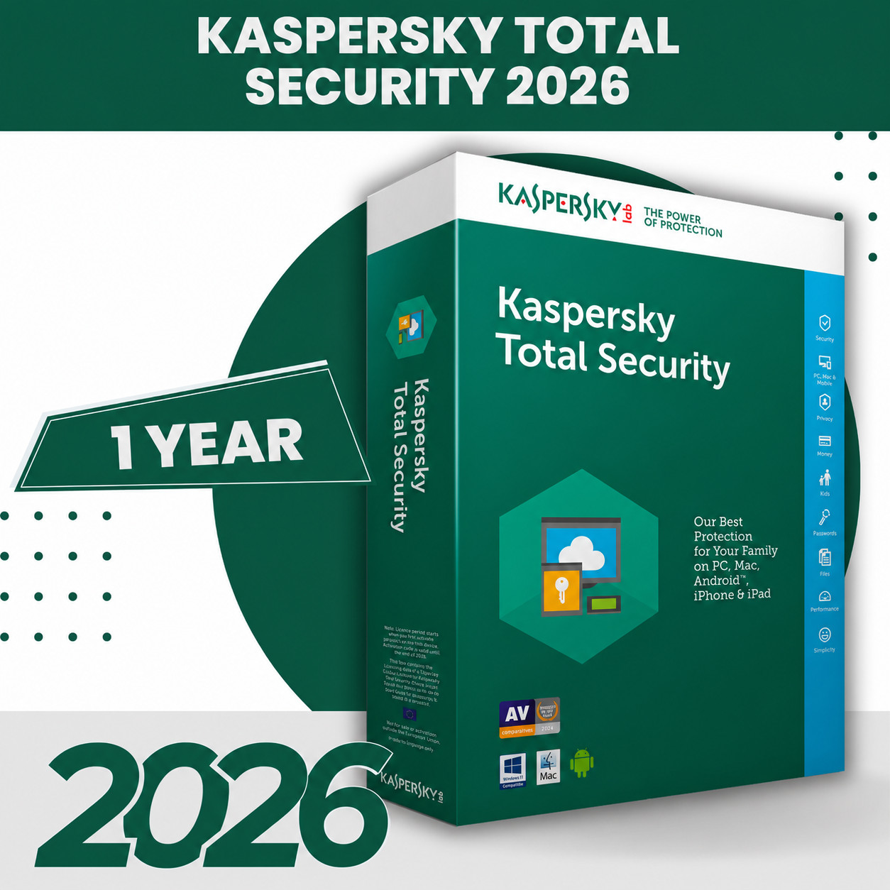 K Total Security 2026 | For Windows - Key Fast Email - 1 Device / 1 Year