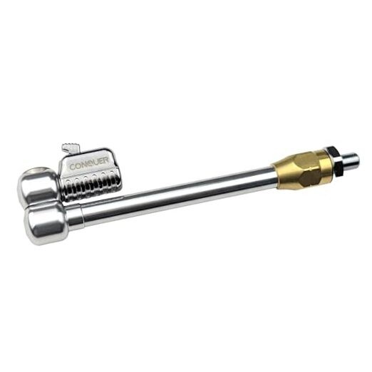 Air Chuck Tire Inflator – Lock-On Chuck with 1/4-Inch F NPT Reach360 Extension