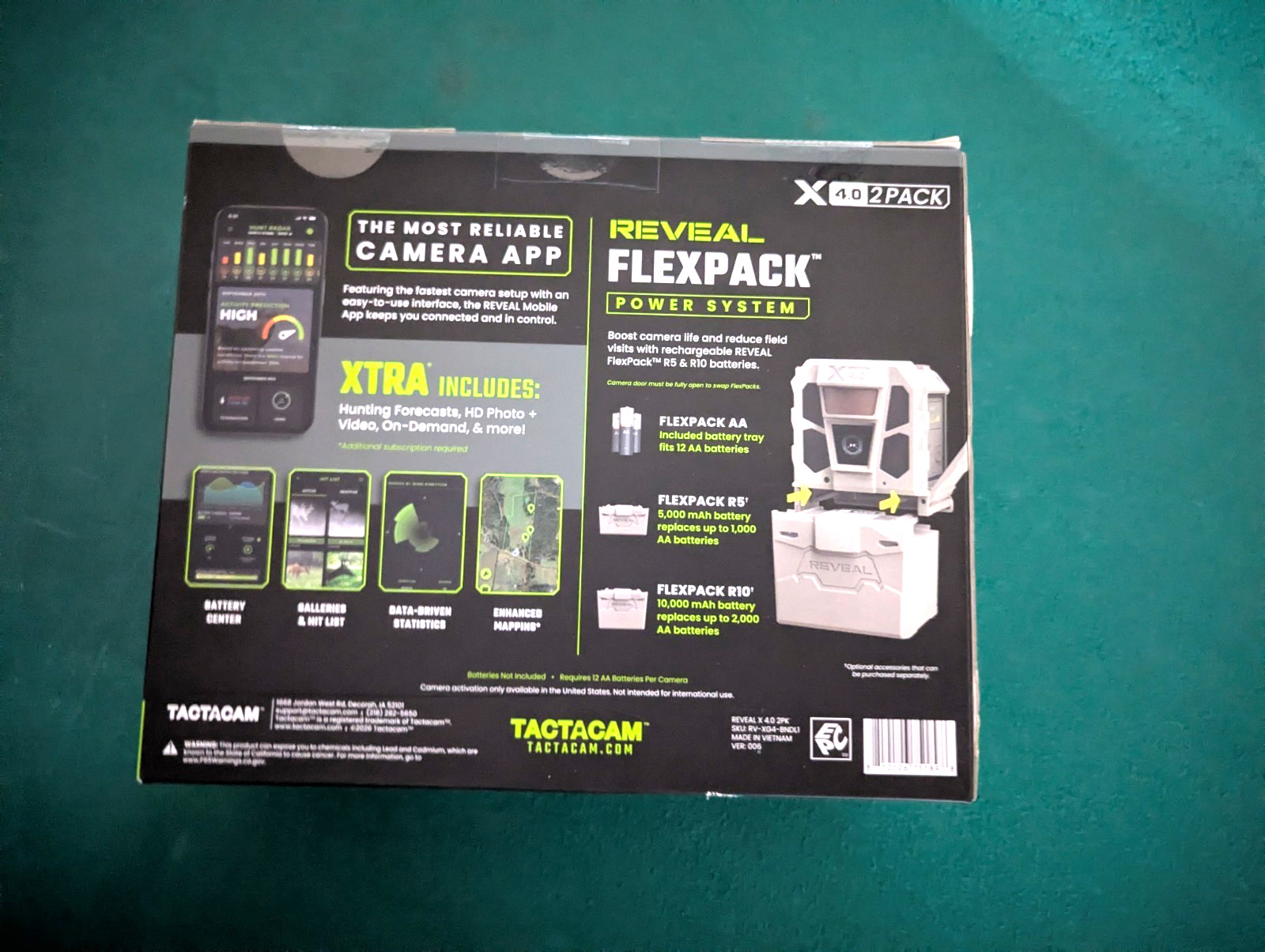 Tactacam Reveal 2-Pack X 4.0 Cellular Trail Camera. New