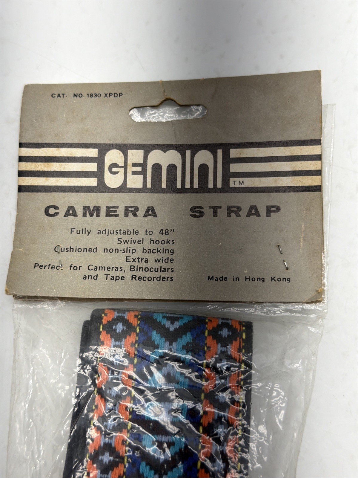 Vintage Gemini Camera Strap Fully Adjustable 48” Swivel Hooks New