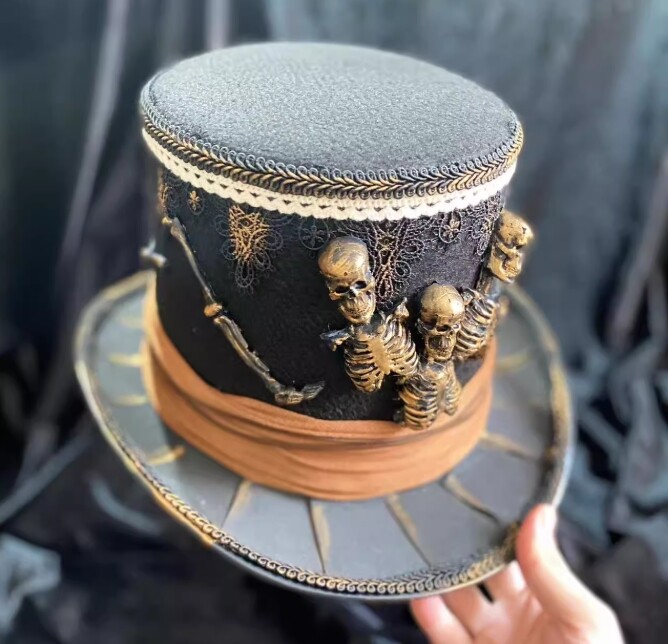 Pirates of the Caribbean High Bowler Hat Halloween Pirate Cap Cosplay Headgear