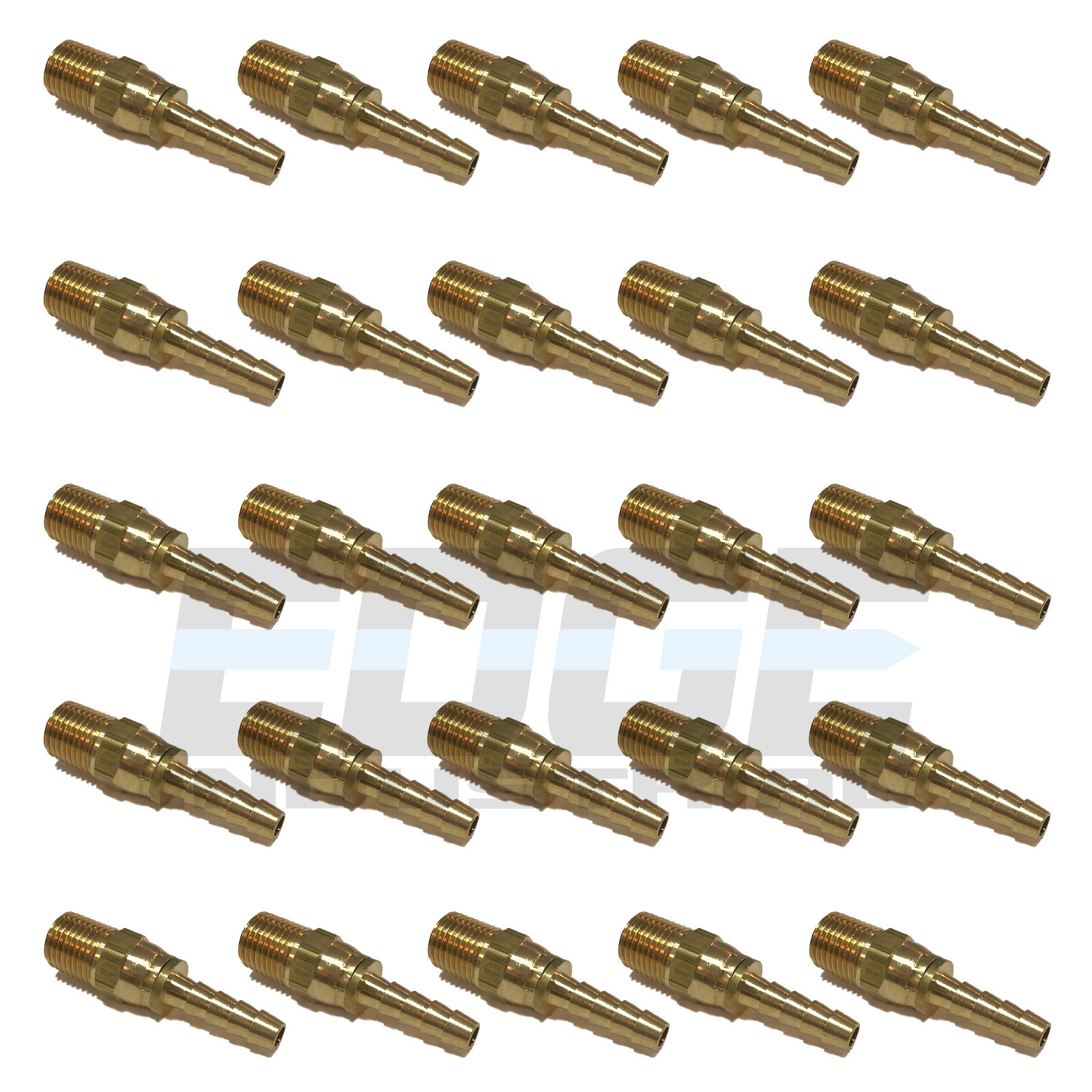 (25 PACK) 1/4 SWIVEL HOSE BARB X 1/4 MALE NPT Brass  Fitting Gas Fuel Water Air