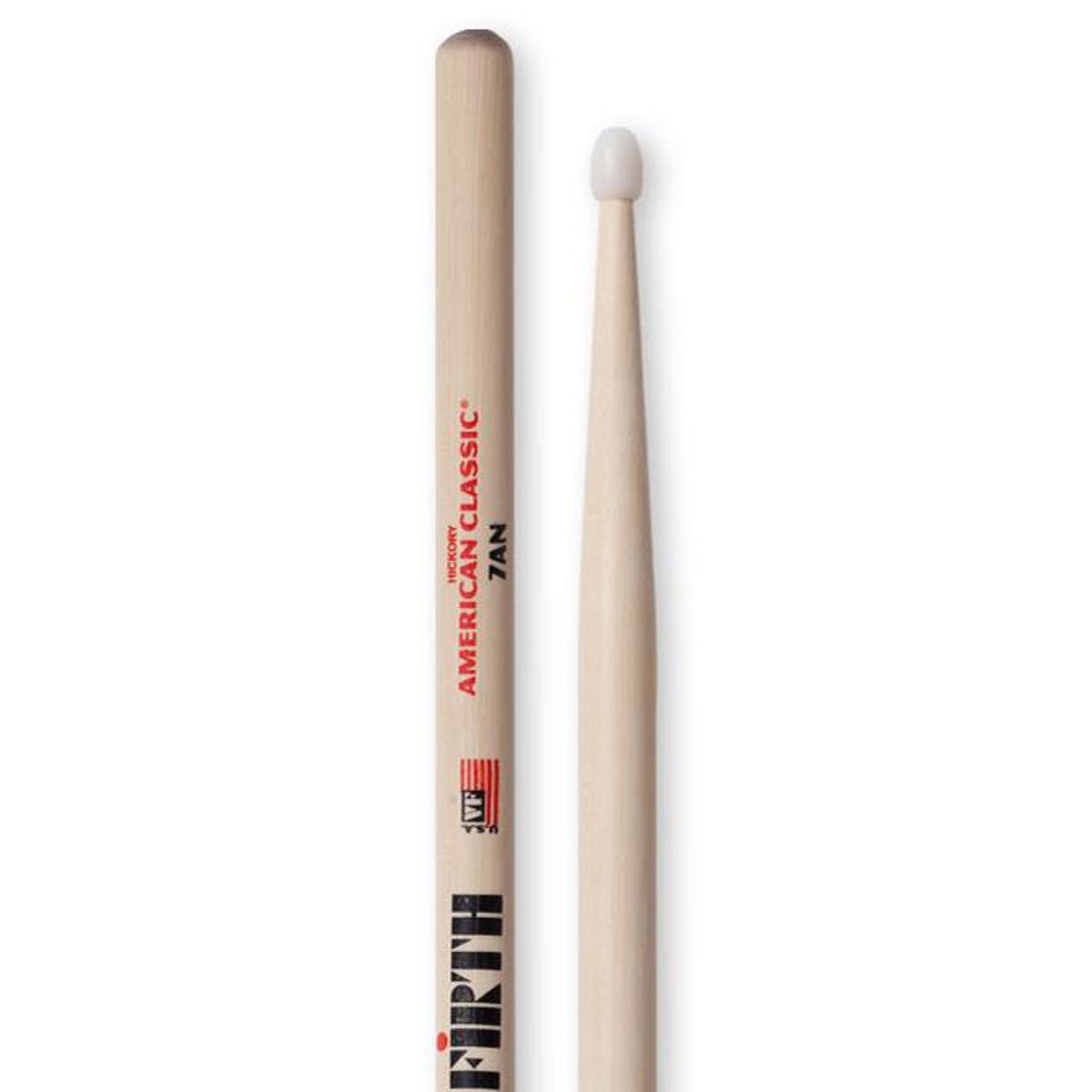 Vic Firth American Classic Drum Sticks, 7A, Nylon Tip, Pair #7AN