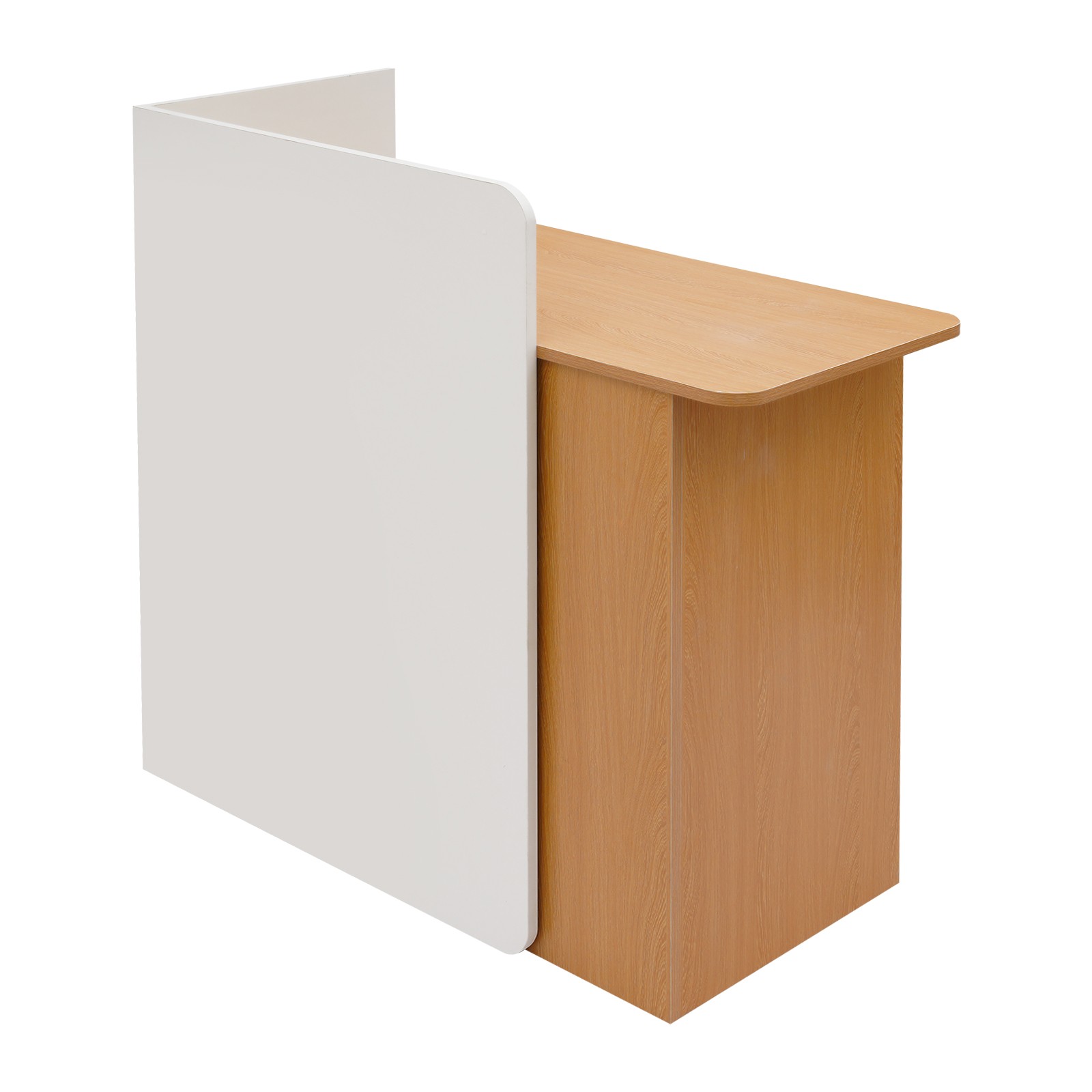 Reception Desk w/Dual LED Light Strips 2 Lockable Drawer Retail Checkout Counter