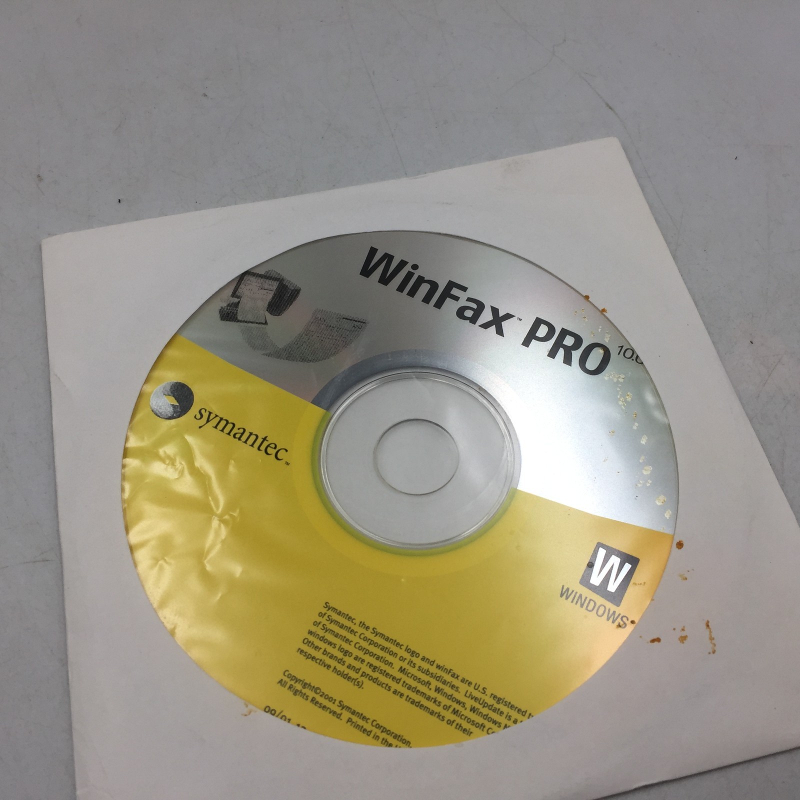 SYMANTEC WinFax Pro VERSION 10 Windows 2000 NT 98 95 VGC