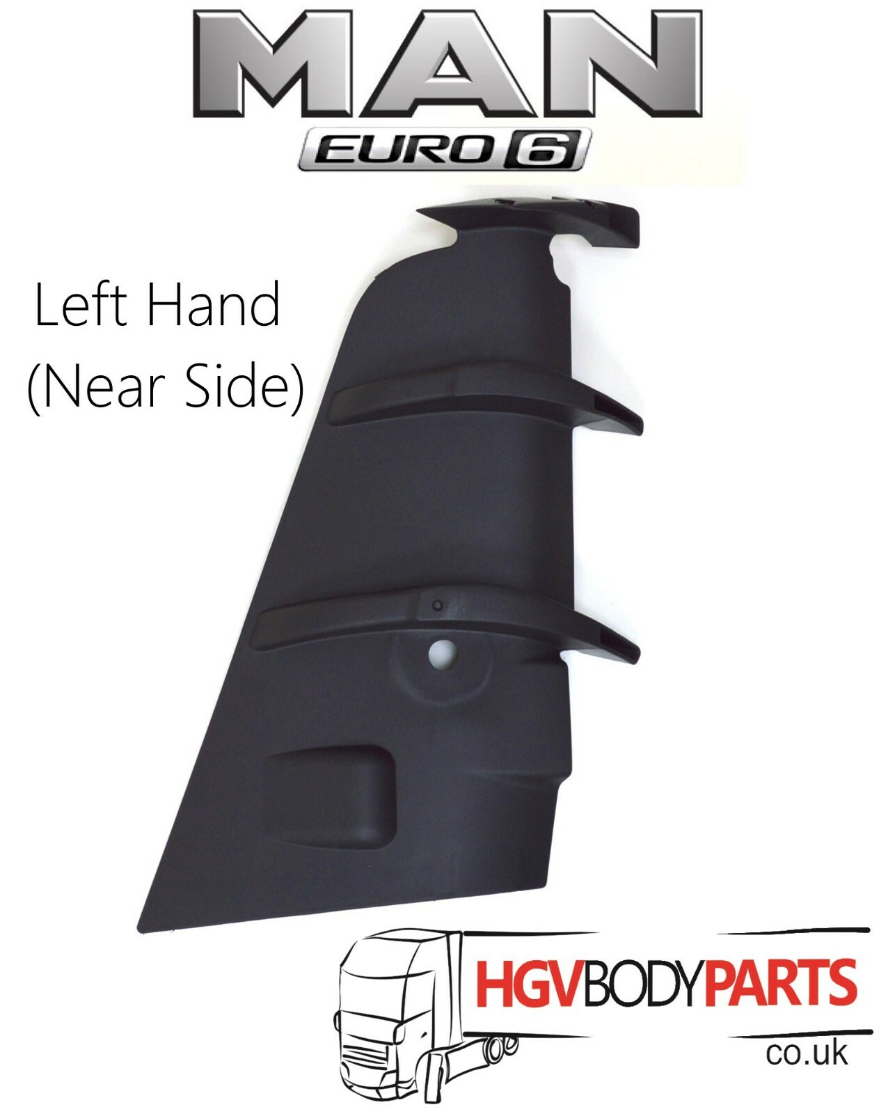 MAN TGS Cab Corner Panel Wind Deflector Inner Left Hand
