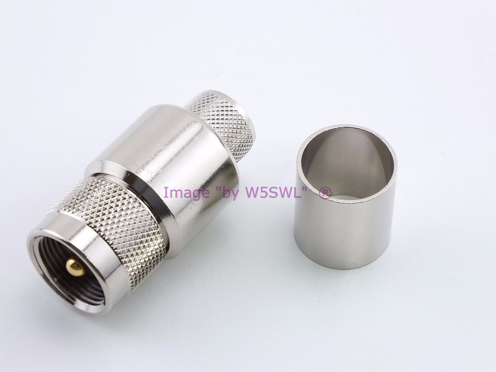 LMR-600 UHF Male Crimp Coax Connector W5SWL Premium Series